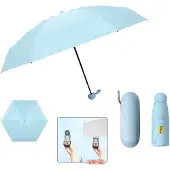 TDR --Opvouwbare Paraplu -Windproof-Zonbescherming Anti-Uv UPF50 + met gratis Reisetui-hemelsblauw