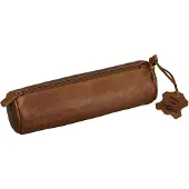 Pagna 22508-11, Zachte etui, Echt leer, Bruin, Monochromatisch, Jongen/meisje, Rits