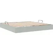 vidaXL Ottoman Bedframe met opslag Lichtgrijs 200 x 200 cm Fluweel