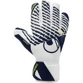 Uhlsport FM Supersoft HN Keepershandschoenen Wit Donkerblauw Neongeel