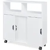En.casa Niskast op wielen Fadeskimma 72x70x20 cm wit []