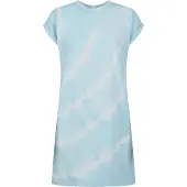 Urban Classics Jurk 'Tie Dye' blauw / wit