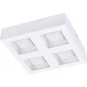 Eglo LED-plafondlamp Ferreros, wit / opaal, Woon-/ Eetkamer, metaal, Modern, LED plafondlamp
