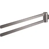 GROHE Handdoekhouders + handdoekhaken, Handdoekstang GROHE Selection dubbel draaibaar hard grafiet gepolijst 41063A00