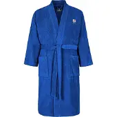 Jan Vanderstorm Comfort Fit Badjas blauw, Effen