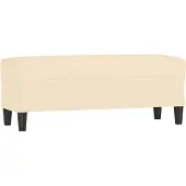 vidaXL Bankje 100x35x41 cm stof crèmekleurig