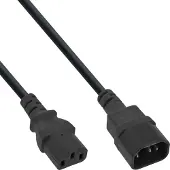 InLine - Rallonge de câble d'alimentation - power IEC 60320 C13 pour IEC 60320 C14 - 1.8 m - noir - Etats-Unis