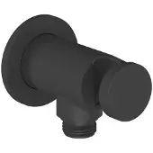 Ravak - Douche wandaansluitbocht met houder, mat zwart X070563