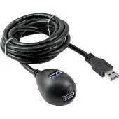 InLine USB naar 2x USB docking kabel - USB3.0 - tot 0,9A / zwart - 1 meter