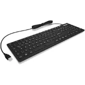 Keysonic KSK-8030 IN (CH) USB toetsenbord Zwart Siliconemembraan volledig verzegeld IP68, Waterdicht (IPX7)