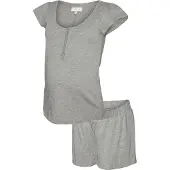 Mamalicious Korte pyjama 'Mira' grijs gemêleerd