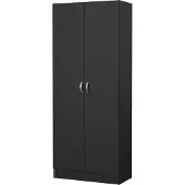 Ebuy24 Fox kledingkast 2 deuren mat zwart.