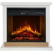 DIVINA FIRE Stockholm elektrische haard, staande haard, wit hout, L75xD28xH70 cm