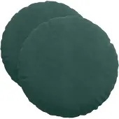vidaXL Zitkussens 2 st Fluweel Donkergroen Ø50 x 19 cm