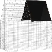vidaXL Konijnenkooi Zilver 200 x 100 x 210 cm Gegevens staal