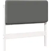 vidaXL Gestoffeerd hoofdbord met hoofdeinde Wit en Lichtgrijs 90 cm
