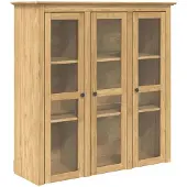 vidaXL Kast met Glazen Deuren BODO Honing bruin