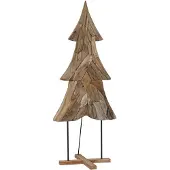 vidaXL Kerstboom met standaard Bruin 181,5 cm Massief teakhout