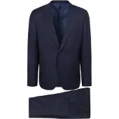 Suitable Kostuum Birds Eye Wol Donkerblauw | Blauw | Maat 46