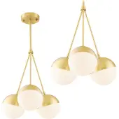 Toolight Plafond Hanglamp APP688-3CP Bolvormig Goud