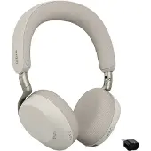 Jabra Evolve3 75 UC Link390c Draadloze Office Headset Grijs