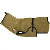 Rudelkönig Hondenbadjas – Zachte badjas hond van katoen - Hondenkleding khaki