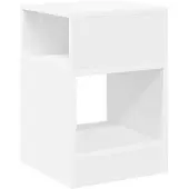 vidaXL Bijzettafel Wit 30,5 x 30 x 45 cm Bewerkt hout