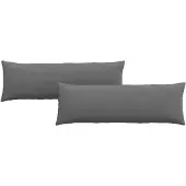 vidaXL Zitkussens 2 st Stof Donkergrijs 120 x 40 cm