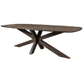 Natur24 - Lissabon eettafel Deens ovaal 240 cm - donkerbruin