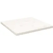 vidaXL Tafelblad vierkant 60x60x2,5 cm massief grenenhout wit