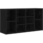 vidaXL Schoenenbank 103 x 30 x 54,5 cm Bewerkt hout Zwart eiken
