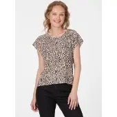 Ragwear Shirt grateen bruin print dames - maat M
