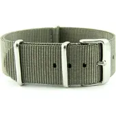 Kaiser Premium Grey Nato strap 18mm - Horlogeband Grijs