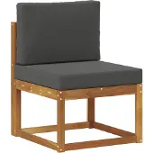 vidaXL Buiten bank set met kussen 6 pcs Natuurlijk en Antraciet
