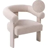 Beliani ILBRO - Fauteuil - Lichtbeige - Bouclé