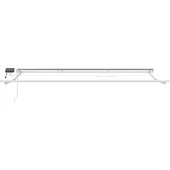 vidaXL Handbediende luifel met LED's Beige en Wit 4 × 3 m