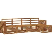 vidaXL Buiten bank set 5 st Naturel