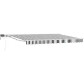 vidaXL Handbediende luifel met LED's Antraciet en Wit 4 × 3 m