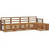 vidaXL Buiten bank set 5 st Naturel