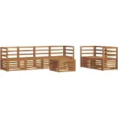 vidaXL Buiten bank set 7 st Naturel Massief Acacia Hout