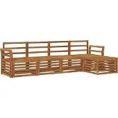 vidaXL Buiten bank set 5 st Naturel