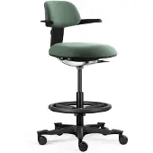 Hjh OFFICE Werkstoel / balie stoel TOP WORK 40 Zitting stof / rugleuning stof groen