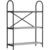 vidaXL Boekenplank 3-laags 80 x 30 x 109 cm Bewerkt hout Grijs Sonoma
