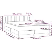 vidaXL Boxspring met matras fluweel donkergroen 160x220 cm