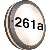 QAZQA Buitenwandlamp antraciet met huisnummer IP54 - Glow
