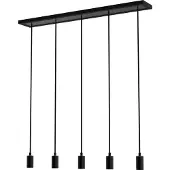 Segula Zwarte hanglamp Madox 5-lichts recht