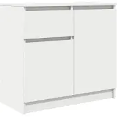 vidaXL Dressoir met lade 71x35x65 cm spaanplaat wit
