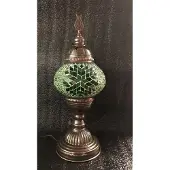 Halay Handgemaakte Turkse sfeerlamp groen met Mozaïek nachtlamp Oosterse Sprookjes tafellamp