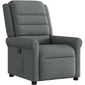 vidaXL Fauteuil verstelbaar stof donkergrijs