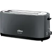 Ufesa TT7575 DUO PLUS - Broodrooster - 2 Sneetjes - 1400W - Grijs